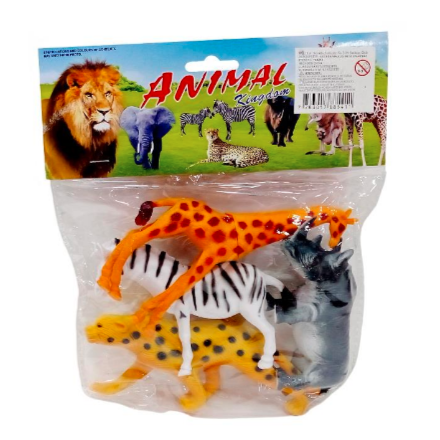 Set De 4 Pcs Animales De Selva