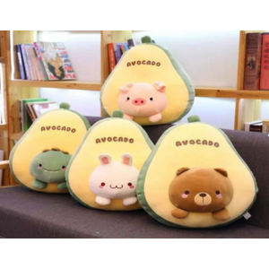 Peluches de palta con animales